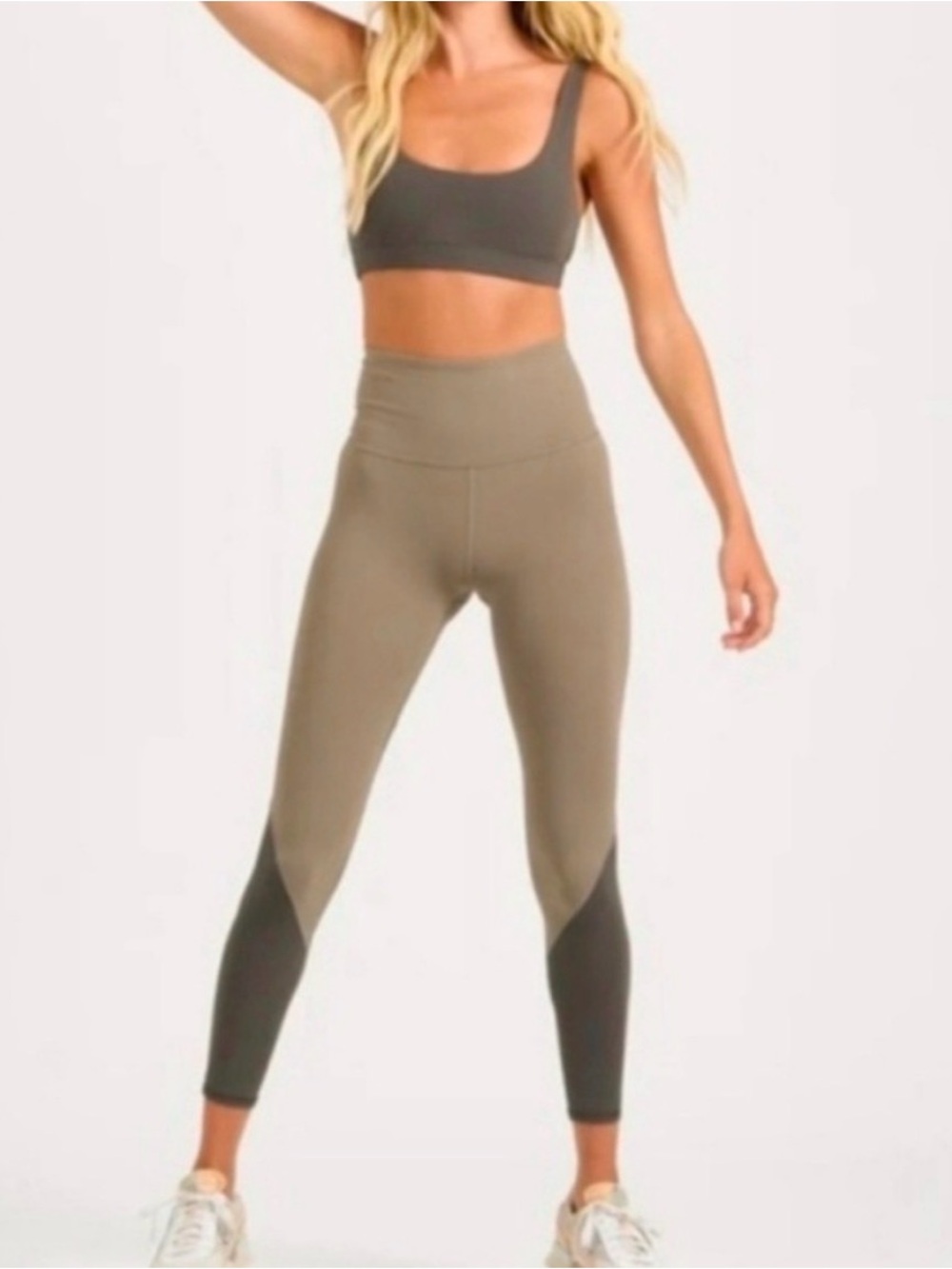 Vuori Colorblock Studio Legging Oregano Green Size S